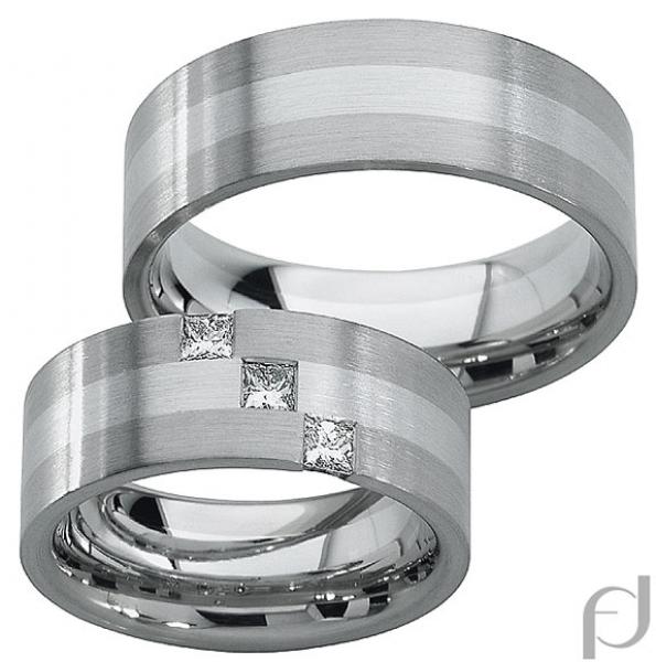 Trauringe Platin von Furrer Jacot 71-81090 + 71-25090